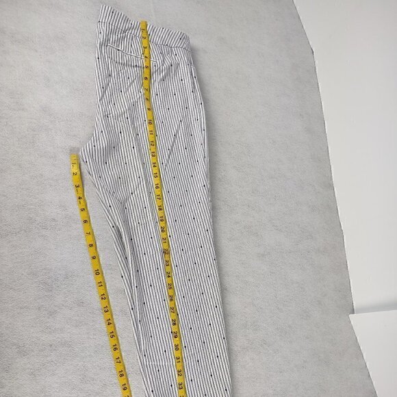 Chico's Womens Blue & White Striped, Polka Dot Cropped Pants Size 3R (16) - Picture 6 of 10